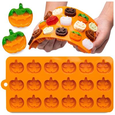 Silicone Halloween Molds: 18 Pumpkin Molds Silicone, 1.2 each - Ideal for Baking amp; Freezing, BPA Free, Silicone Pumpkin Mold, Versatile Use, Perfect for Festive Treats, Pumpkin Shaped Delights