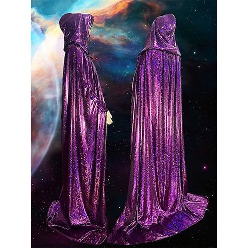 Walpurgisnacht Hexe Karneval Umhang Mittelalterlich Erwachsene Herren Damen Karneval Maskerade Leistung Party Einfaches Karnevalskostüm Verkleiden Image