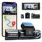 4K Ultra HD 3-Kanal-Autorekorder 2K1080p1080p innen vorn und hinten 3,19-Zoll-IPS-Bildschirm Super-Nachtsicht Integriertes 5G-WLAN und GPS Rückfahrkamera Spiegelklappfunktion 24-Stunden-Parkmodus