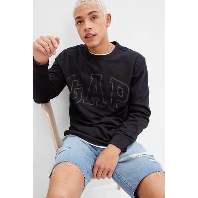 Gap Mens Black Logo Crew Neck Sweatshirt - Black