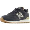 Sneaker NEW BALANCE "WL574", Gr. 43, schwarz-weiß (anthrazit), Leder, Textil, sportlich, Schuhe