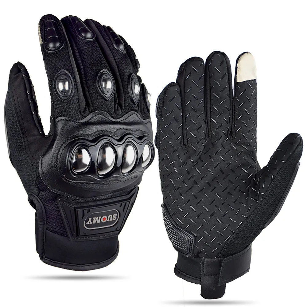 Suomy handschuhe voll finger atmungsaktive sommer handschuhe tropfen feste verschleiß feste motorrad handschuhe edelmetall schutzhülle Image