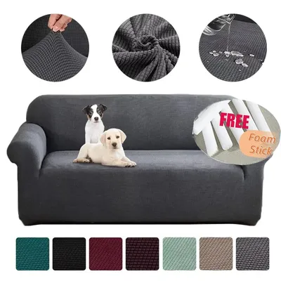 Solid Resist Water Sofa Cover Stretch Slipcover All-inclusive Elastic Couch Cover for Living Room