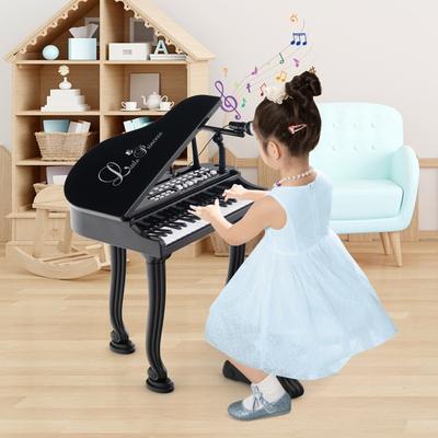 37 Keys Kids Piano Keyboard with Stool and Piano Lid - 18.5