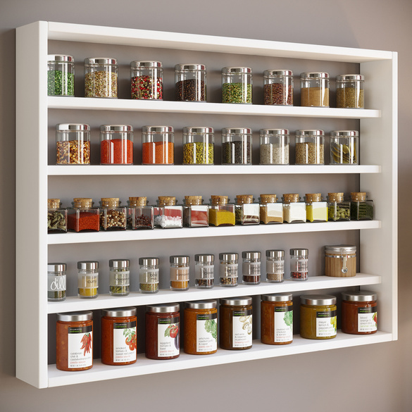 VCM Küchenregal "Esaldi L" Weiß Image