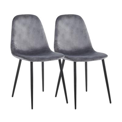 VCM Esszimmerstühle ""Fiolo"" Hellgrau 2er Set