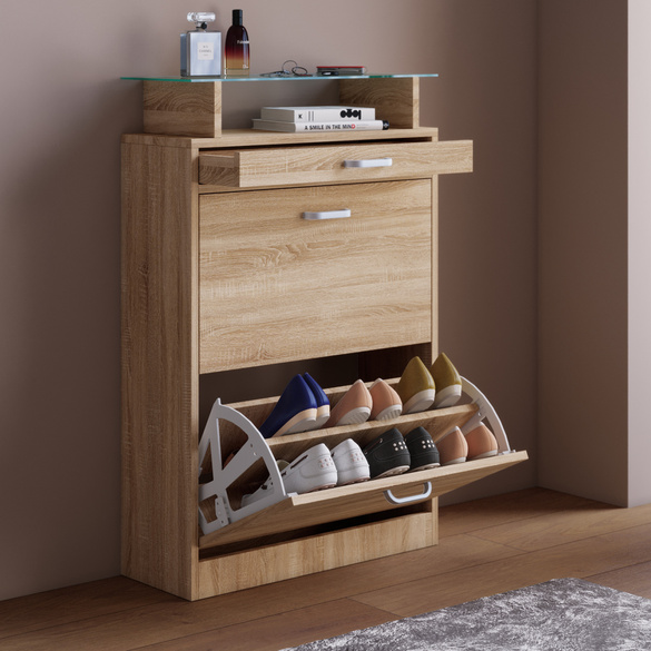 VCM Schuhschrank ""Sipos M"" Sonoma-Eiche