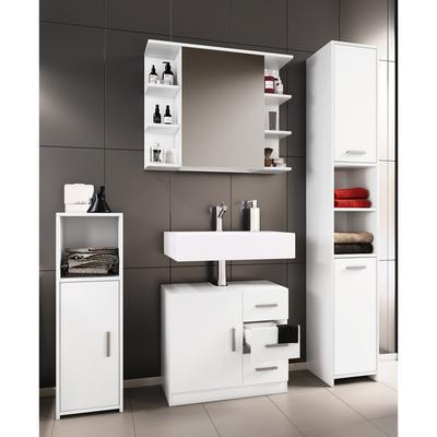 VCM Badmöbelset Badezimmer Set "Zalo III" Weiß 4-tlg. Image