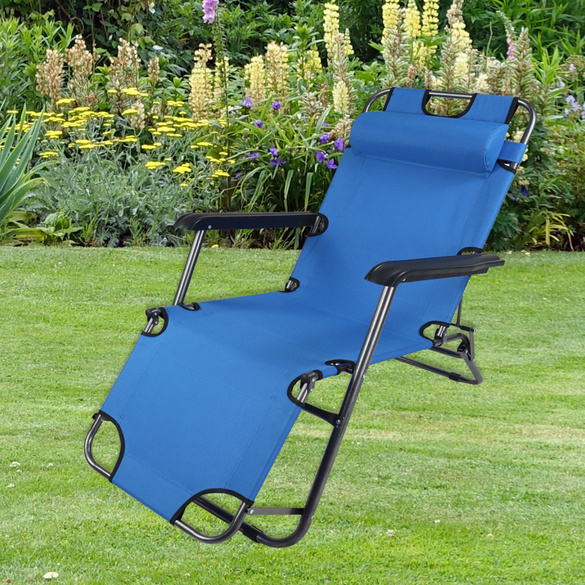 VCM Gartenliege "Maltosa" Blau Image