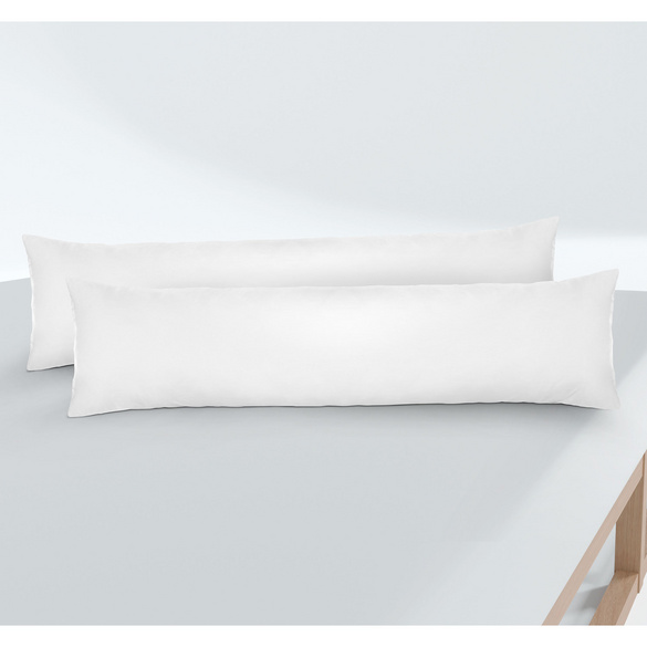 biberna Feinjersey-Seitenschläferkissenbezug Doppelpack weiss, 2x 40x145 cm Image