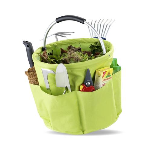 Maximex Garten Caddy XL Grün, großer Aufbewahrungscaddy mit Außentaschen