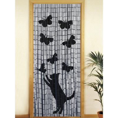 Maximex Bambusvorhang Katze und Schmetterling, 90 x 200 cm Image