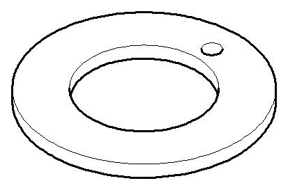 Dornbracht Dichtung mit Bohhrung Ersatzteile 091405047 D. 48 x 27,2 x 3 mm 09140504790