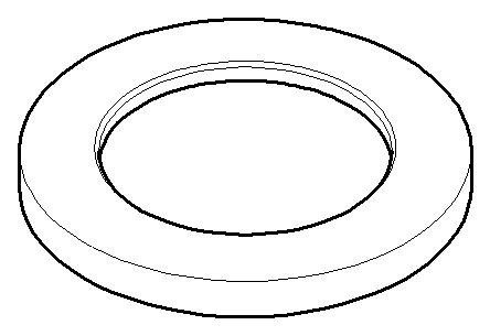 Dornbracht Rosette Ersatzteile 092767003 D. 52 x D. 33,7m x 5,5 mm chr gebürstet 092767003-93 Image