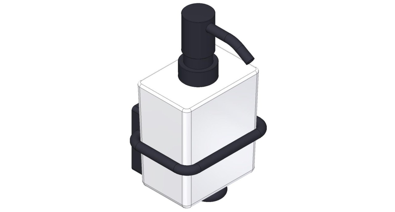 Giese Seifenspender Wandmodell schwarz matt, 21014-14 21014-14 Image