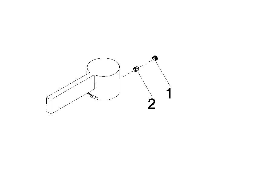 Dornbracht Griff Ersatzteile 90208700400 35 x 40 x 110 mm Dark Platinum gebürstet 90208700400-99 Image