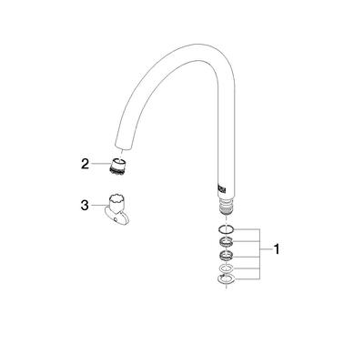 Dornbracht Auslauf Ersatzteile 90282230900 168 mm, 5,68 l/min. Chrom 90282230900-00 Image
