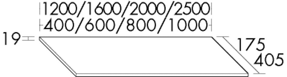 Burgbad Abdeckplatte rc40 System PG2 19x2504x405 Dunkelgrau Ultramatt, APFC250F5780 APFC250F5780 Image