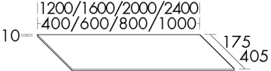 Burgbad Abdeckplatte Glas Matt 10x1604x405 Lichtgrau Matt, APFD160A0126 APFD160A0126 Image
