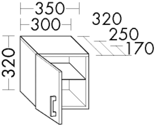 Burgbad Hängeschrank Sys30 PG3 Diago 320x350x250 Schilf Matt, HM3542RF3354 HM3542RF3354 Image