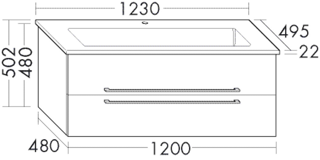 Burgbad Keramik Waschtisch-Set Bel HGL Weiß Hochglänzend/Alpinweiss, SEZY123F0590C0001 SEZY123F0590C0001 Image