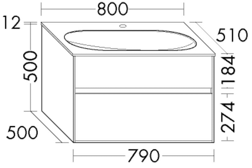 Burgbad Glas Waschtisch-Set rc40 Lichtgrau Ultramatt/Schilf Matt, SGAQ080F5760A0067 SGAQ080F5760A0067 Image