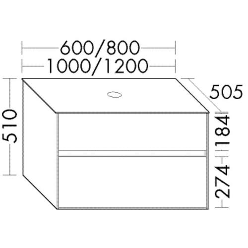 Burgbad Waschtischunterschrank rc40 Solitaire Matt Dunkelgrau Matt/Grau Matt, SGAX120F4511A0108 SGAX120F4511A0108