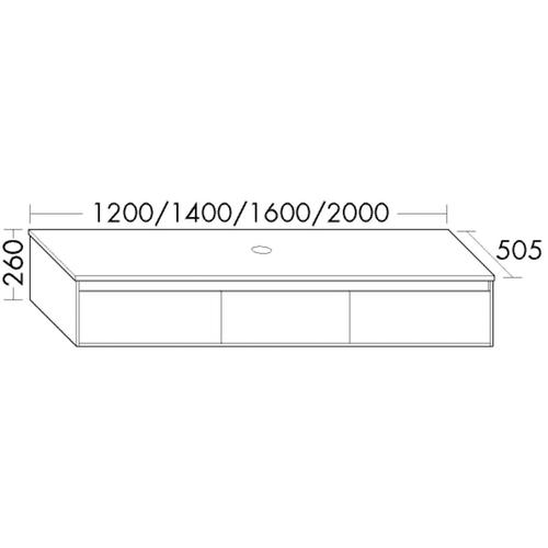 Burgbad Waschtischunterschrank rc40 Solitaire Matt Dunkelgrau Matt/Grau Matt, SGBC120F4511A0108 SGBC120F4511A0108