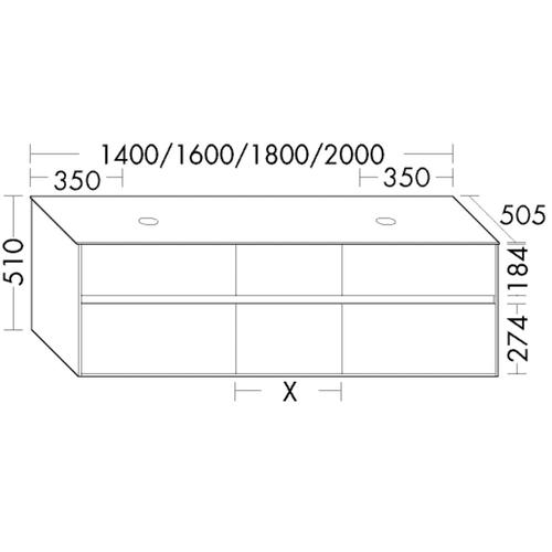 Burgbad Waschtischunterschrank rc40 Solitaire Matt Dunkelgrau Matt/Grau Matt, SGBE160F4511A0108 SGBE160F4511A0108