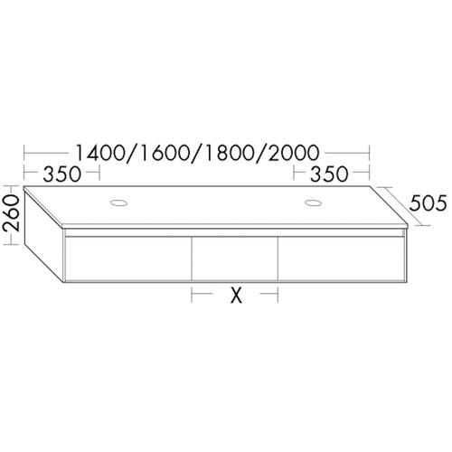 Burgbad Waschtischunterschrank rc40 Solitaire Matt Weiß Matt/Weiß Matt, SGBG180F4500A0066 SGBG180F4500A0066