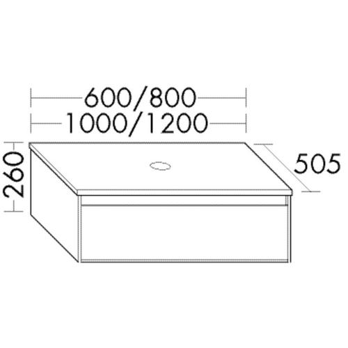 Burgbad Waschtischunterschrank rc40 Solitaire Matt Dunkelgrau Matt/Grau Matt, SGBI120F4511A0108 SGBI120F4511A0108