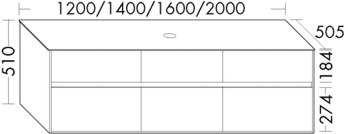 Burgbad Waschtischunterschrank rc40 Sand Hochglanz/Dunkelgrau Ultramatt, SGBK120F4516A0338 SGBK120F4516A0338 Image