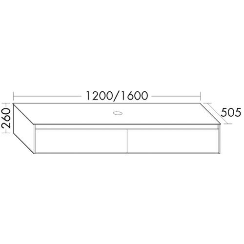 Burgbad Waschtischunterschrank rc40 Solitaire Matt Weiß Matt/Weiß Matt, SGBL140F4500A0066 SGBL140F4500A0066