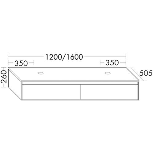 Burgbad Waschtischunterschrank rc40 Eiche Weiß/Eiche Natur, SGBP120F4612A0033 SGBP120F4612A0033