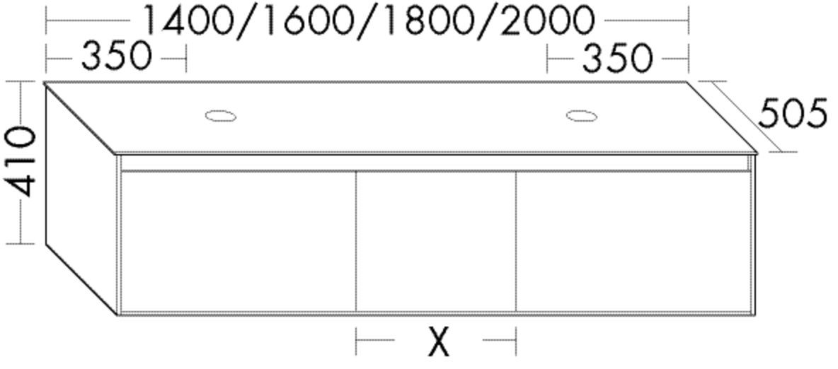 Burgbad Waschtischunterschrank rc40 Grau Hochglanz/Lichtgrau Hochglanz, SGBV160F4524A0131 SGBV160F4524A0131 Image