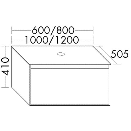 Burgbad Waschtischunterschrank rc40 Solitaire Matt Dunkelgrau Matt/Grau Matt, SGBW060F4511A0108 SGBW060F4511A0108