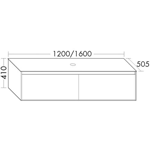 Burgbad Waschtischunterschrank rc40 Eiche Weiß/Eiche Natur, SGBX160F4612A0033 SGBX160F4612A0033