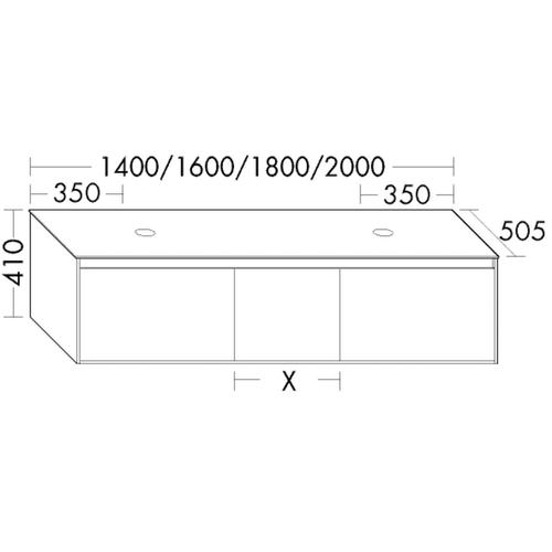 Burgbad Waschtischunterschrank rc40 Solitaire Matt Dunkelgrau Matt/Grau Matt, SGCA160F4511A0108 SGCA160F4511A0108