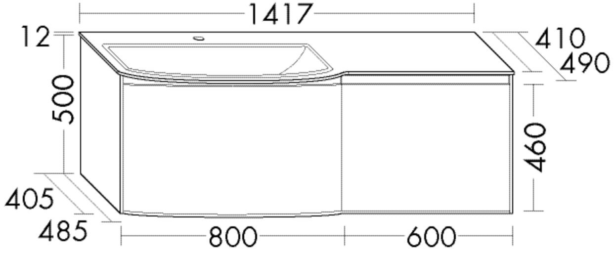 Burgbad Keramik Waschtisch-Set rc40 Schilf Ultramatt/Alpinweiss, SGCB142RF5759C0001 SGCB142RF5759C0001 Image