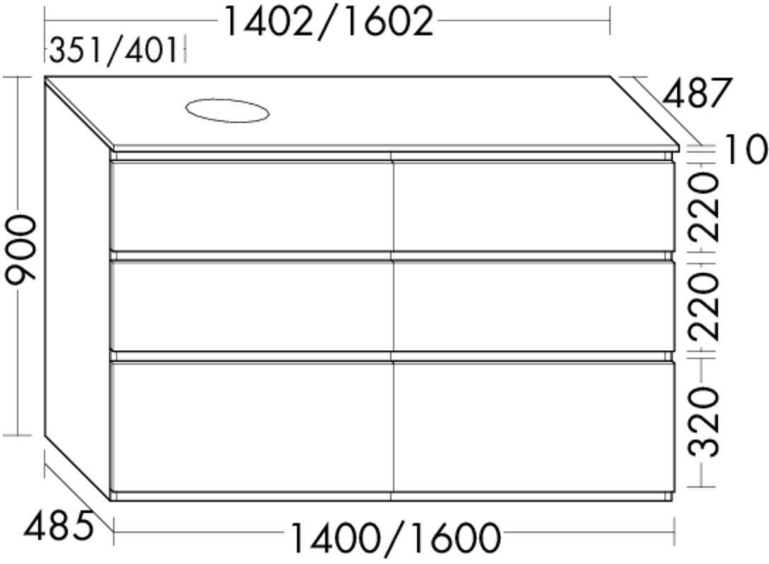 Burgbad Waschtischunterschrank Lin20 HGL 900x1602x487 Salbeigrau Hochglanz, SGIG160LF5932 SGIG160LF5932 Image