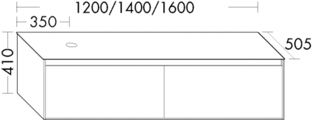 Burgbad Waschtischunterschrank rc40 Grau Hochglanz/Schwarz Hochglanz, SGKN160LF4524A0074 SGKN160LF4524A0074