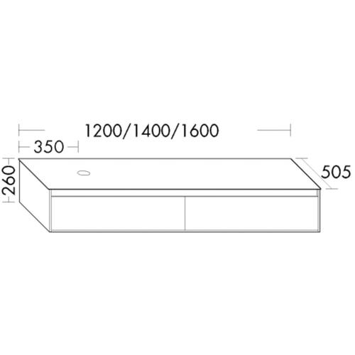 Burgbad Waschtischunterschrank rc40 Solitaire Matt Dunkelgrau Matt/Grau Matt, SGKO160RF4511A0108 SGKO160RF4511A0108