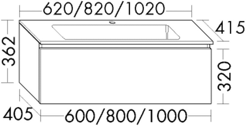 Burgbad Mineralguss Waschtisch-Set Lin20 Acryl/Lack Matt Schilf Matt/Alpinweiss, SGVW102F5378C0001 SGVW102F5378C0001 Image