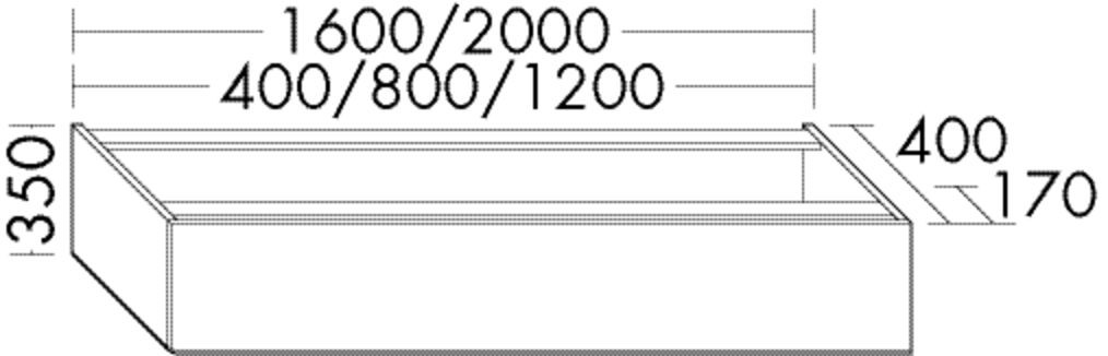 Burgbad Passblende rc40 System PG2 350x1600x400 Schilf Hochglanz, SOAN160F4002 SOAN160F4002 Image