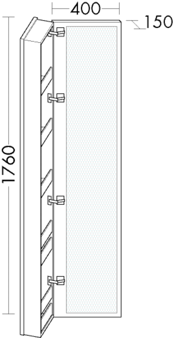 Burgbad Ganzkörper-Spiegel Sys30 PG4 Sana 1760x400x150 Lichtgrau Ultramatt, SPDH040RF5769 SPDH040RF5769 Image