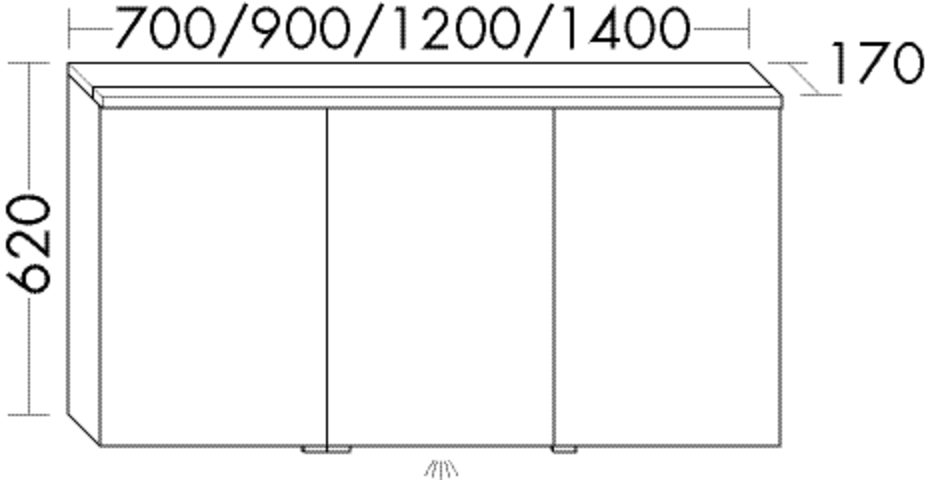 Burgbad Spiegelschrank Sys30 PG1 Aqua 620x1500x170 Eiche Dekor Silber, SPHN150RF6023 SPHN150RF6023 Image