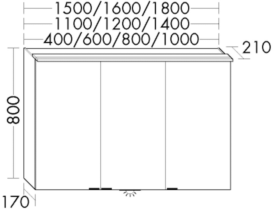 Burgbad Spiegelschrank rc40 800x1200x170 Anthrazit Ultramatt, SPTD120LF5763 SPTD120LF5763 Image