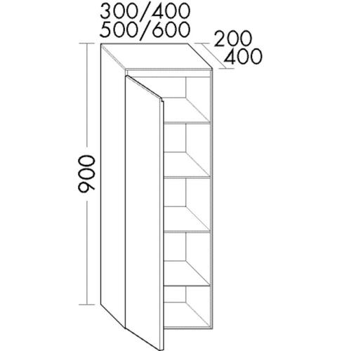 Burgbad Halbhochschrank rc40 Solitaire Matt Weiß Matt/Weiß Matt, UHEI050RF4500A0066 UHEI050RF4500A0066