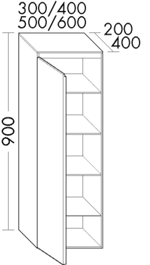 Burgbad Halbhochschrank rc40 Grau Hochglanz/Schwarz Hochglanz, UHEI060LF4524A0074 UHEI060LF4524A0074 Image