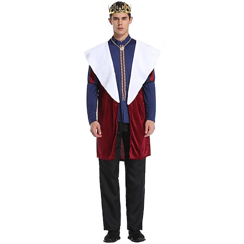 Cosplay für Paare, König-Königin-Outfits, Paarkostüme, Unisex, Film-Cosplay, Cosplay-Kostümparty, rotes Kostüm, Halloween, Karneval, Maskerade Image